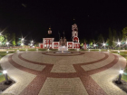 Как выглядит обновленная  Старособорная площадь  Борисоглебска в вечернее время
