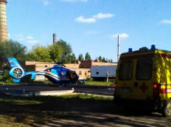 Вертолет впервые приземлился на новую вертолетную площадку Борисоглебской больницы