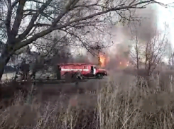Пожар на окраине Борисоглебска сфотографировал наш читатель 