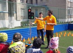 Борисоглебские дошколята приняли участие в акции "Дорожный патруль безопасности" 