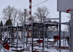 В малом сквере Грибановки построили площадку для сдачи норм ГТО