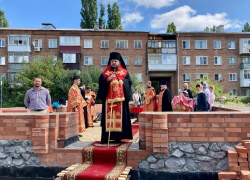 В Борисоглебске освятили закладный камень строящегося храма