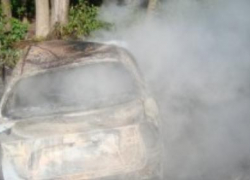 Ночью в  Поворино сгорел «Шевроле Ланос»