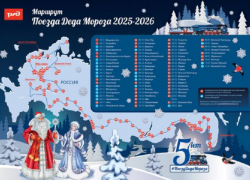 Поезд Деда Мороза пройдет мимо Воронежской области