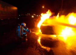 В Грибановском районе сгорела «Газель»