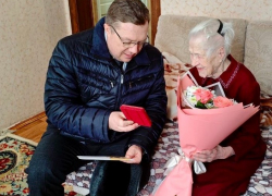  Мэр Борисоглебска вручил юбилейную медаль ветерану Великой Отечественной войны