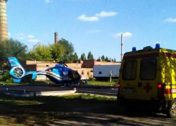 Вертолет впервые приземлился на новую вертолетную площадку Борисоглебской больницы