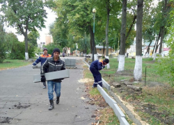 В Борисоглебском «пьяном сквере» начались работы по благоустройству