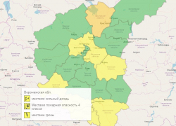 Количество погодных угроз на фоне жёлтого уровня опасности увеличилось в Воронежской области
