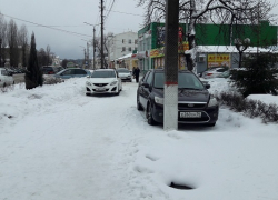 Возмущенный припаркованными на тротуаре автомобилями борисоглебец обратился к ГИБДД через соцсети