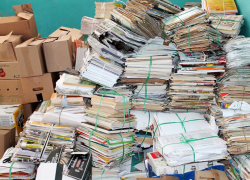 Более 2 тонн макулатуры собрали  школьники Грибановского района в помощь ЛНР и ДНР