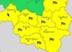Желтый уровень опасности объявили в Воронежской области
