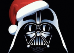 Дед Мороз в образе Дарта Вейдера пришел на елку к борисоглебским детям