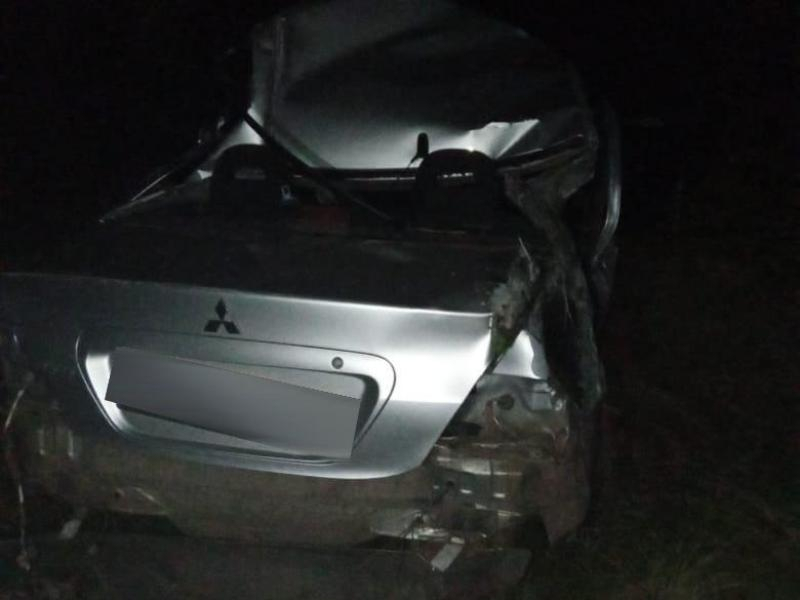 Два человека пострадали при опрокидывании Mitsubishi Lancer под Новохоперском