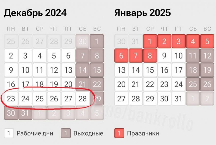 Перед Новым годом россиян снова ждет «високосная» неделя