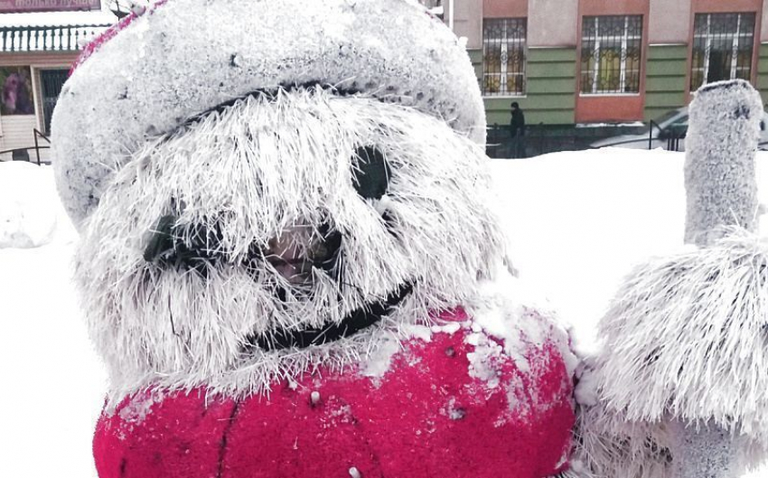 Пушистому снеговику в центральном сквере Борисоглебска оторвали нос