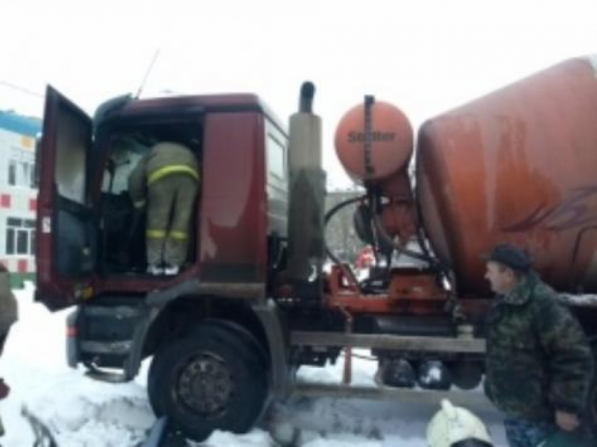 В Борисоглебске сгорел грузовик «МАЗ»