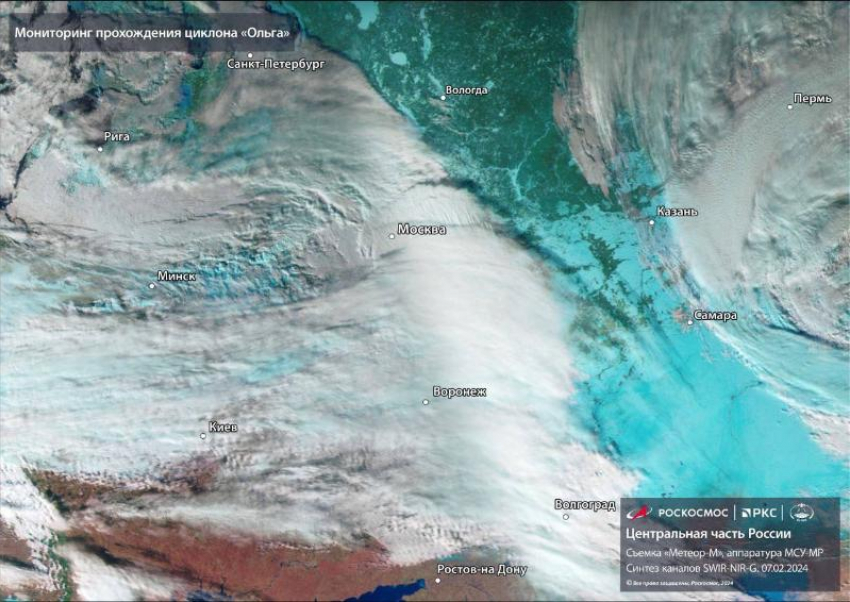 Как с орбиты выглядит циклон «Ольга», накрывший Воронежскую область, показал «Роскосмос»