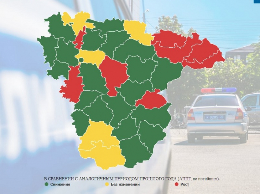 Почти во всех восточных районах Воронежской области увеличилось количество смертельных ДТП 
